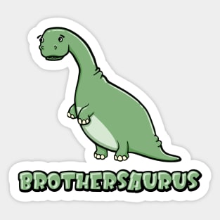 Brothersaurus Cute Dinosaur Kids Sticker